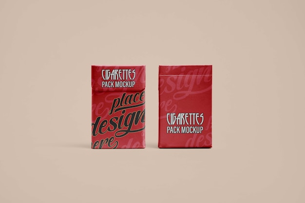 PSD progettazione di mockup di confezioni di sigarette