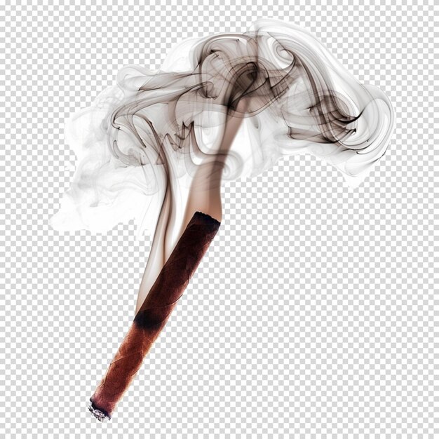 PSD cigarette smoke isolated on transparent background