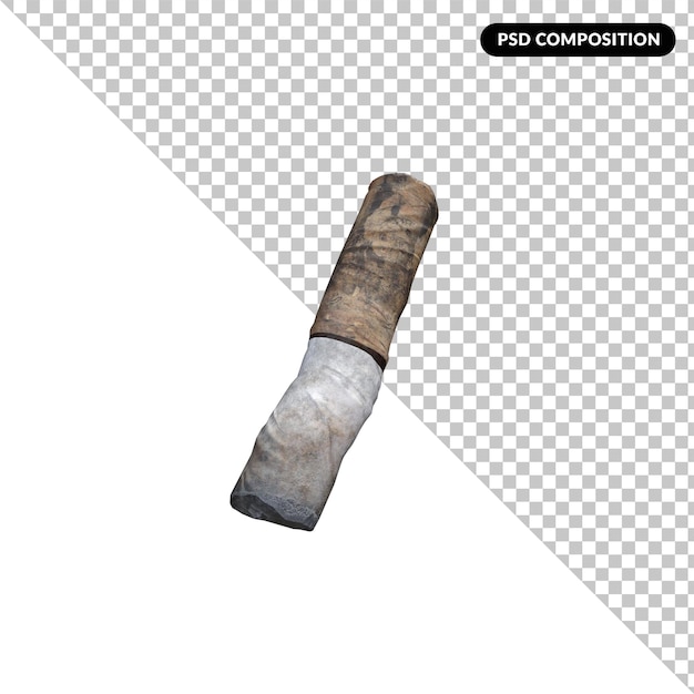 PSD cigarette thrash isolated 3d rendering