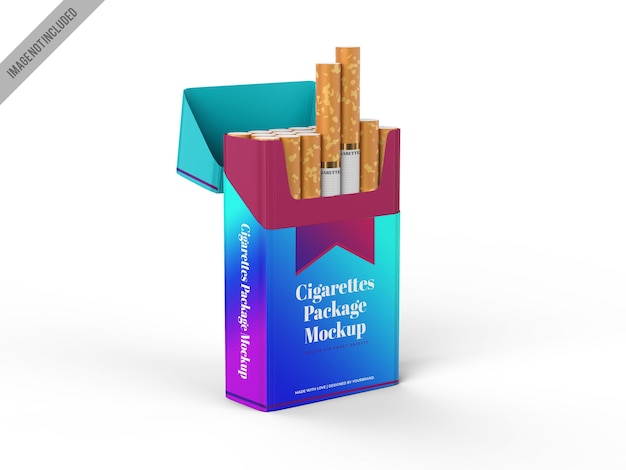 Cigarette tobaco packaging mockup template