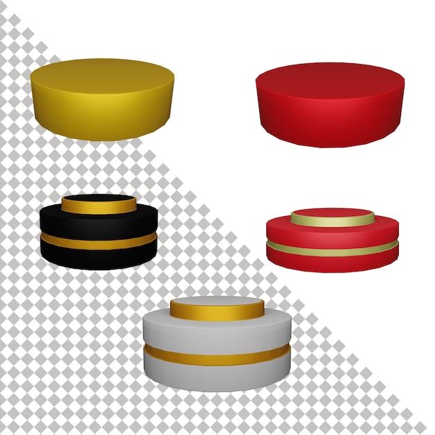 Cilinder podium 3d pictogram