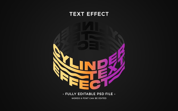 Cilindrisch teksteffect