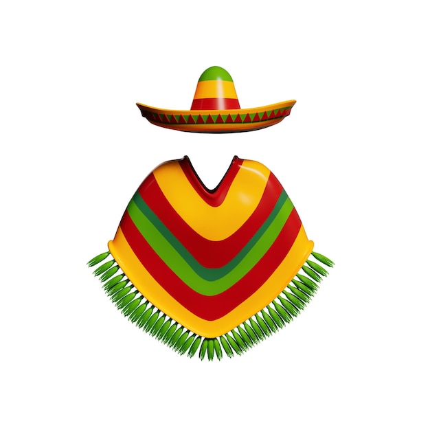 PSD illustrazione 3d di cinco de mayo