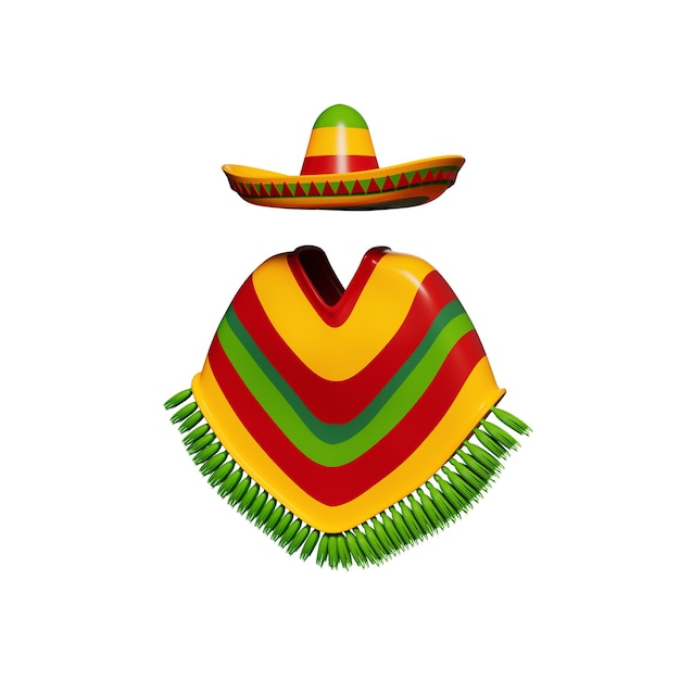 PSD illustrazione 3d di cinco de mayo