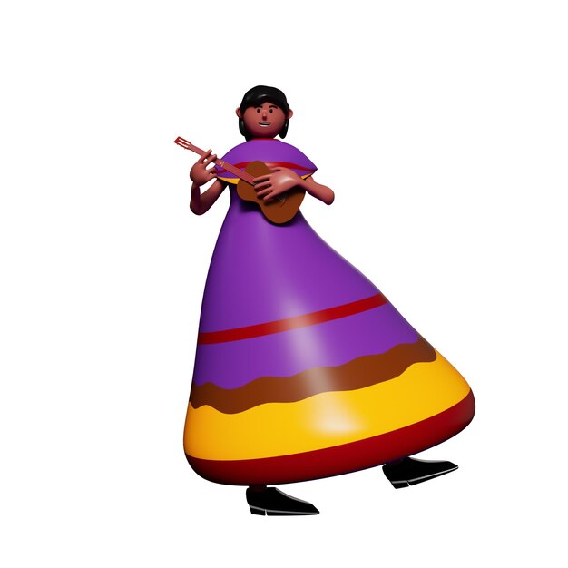 PSD illustrazione 3d di cinco de mayo