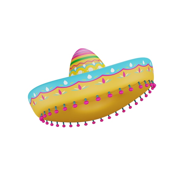 싱코 데 마요(Cinco de Mayo) 3D 일러스트레이션