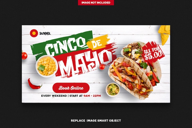 Cinco de mayo banner fb newsfeed