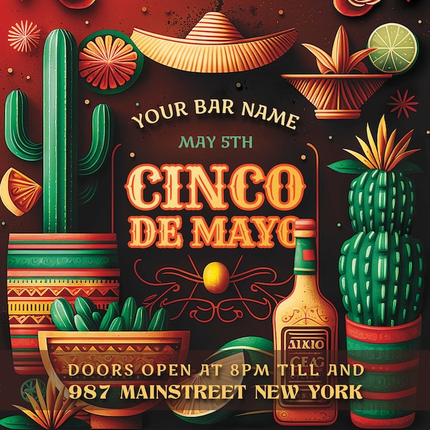 Cinco De Mayo Flyer Dla Instagramu