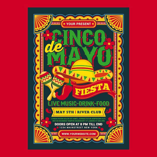 PSD cinco de mayo flyer