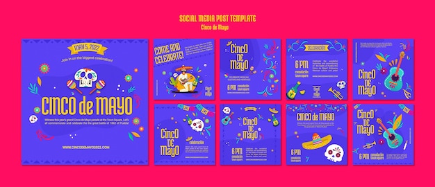 PSD cinco de mayo instagram stories template