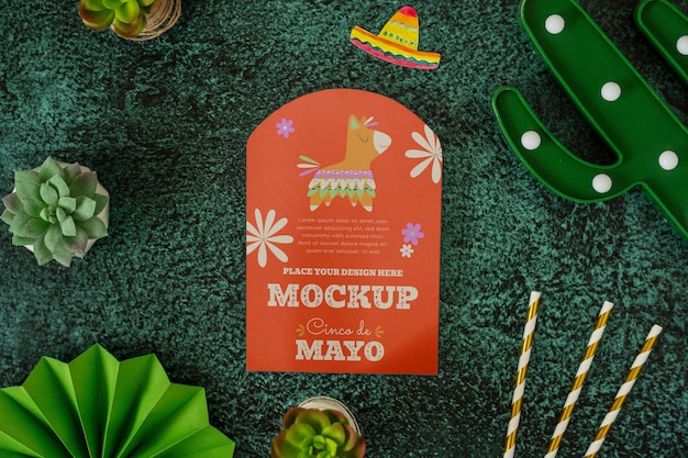 PSD cinco de mayo 목업 디자인