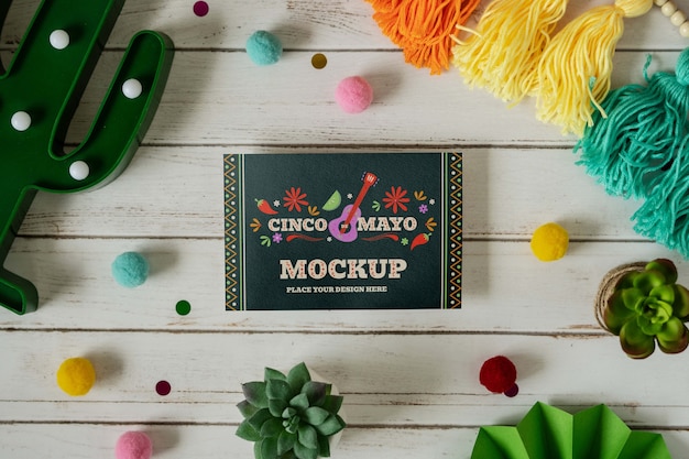 PSD cinco de mayo mockup-ontwerp