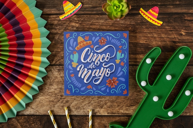 PSD cinco de mayo mockup-ontwerp