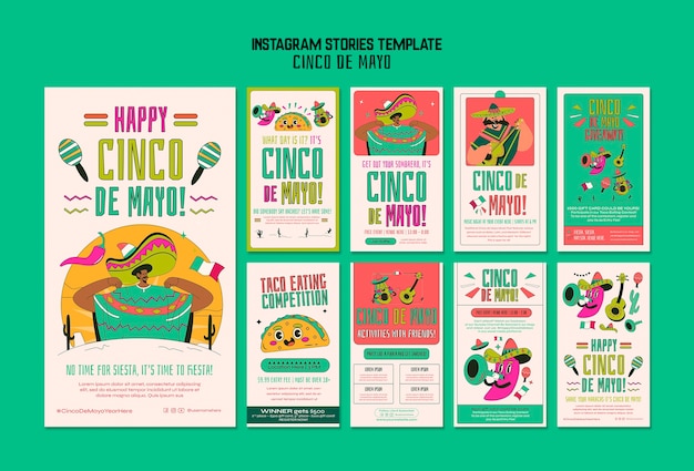 PSD cinco de mayo template design