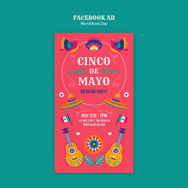 PSD cinco de mayo 템플릿 디자인