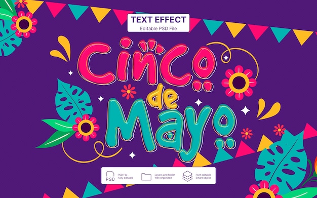 Cinco de mayo 텍스트 효과