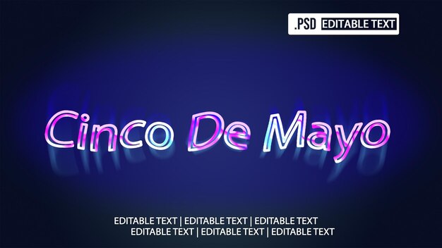 PSD cinco de mayo text style effect