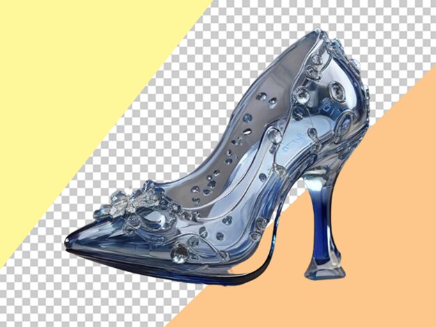 PSD cinder ella princes grey crystal shoes