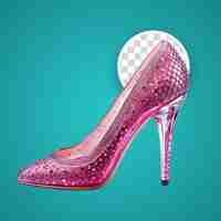 PSD cinderella glas shoe illustrated design