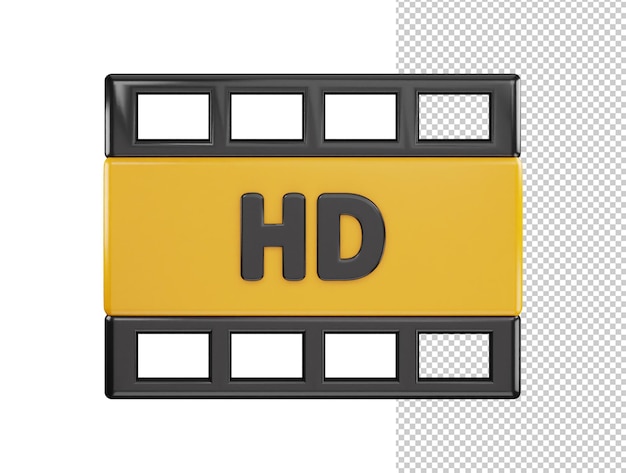 PSD cinema clapperboard icon 3d rendering vector illustration