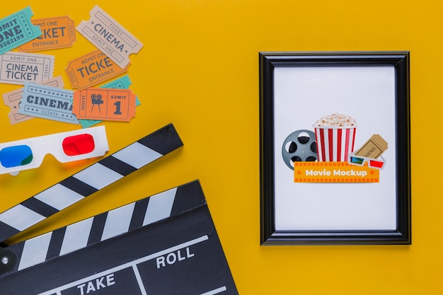 Cinema concept colorful tickets