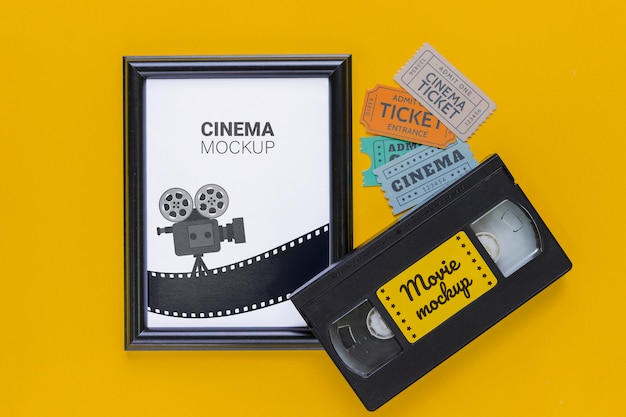 PSD cinema concept with old tape