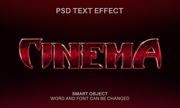 Cinema editable text effect style template