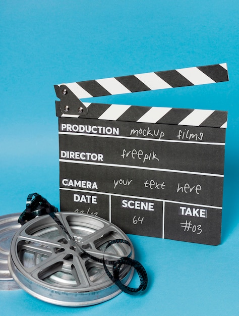 PSD cinema film slate