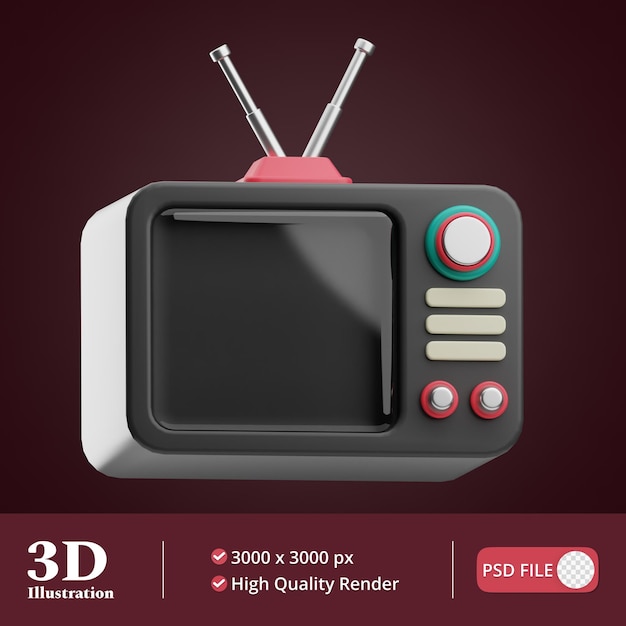 Cinema television illustration 3d