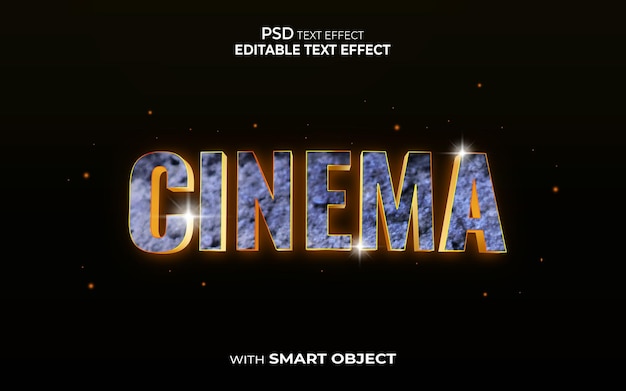 PSD effetto di testo del cinema