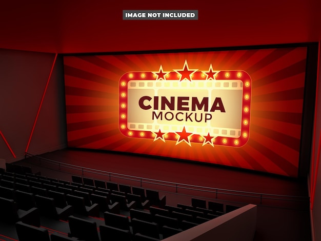 PSD cinema or theater in the auditorium mockup