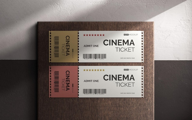 Cinema ticker mockup design