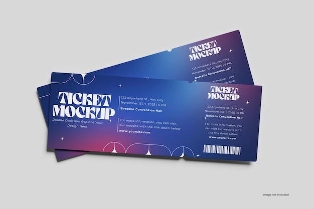 Cinema ticket mockup