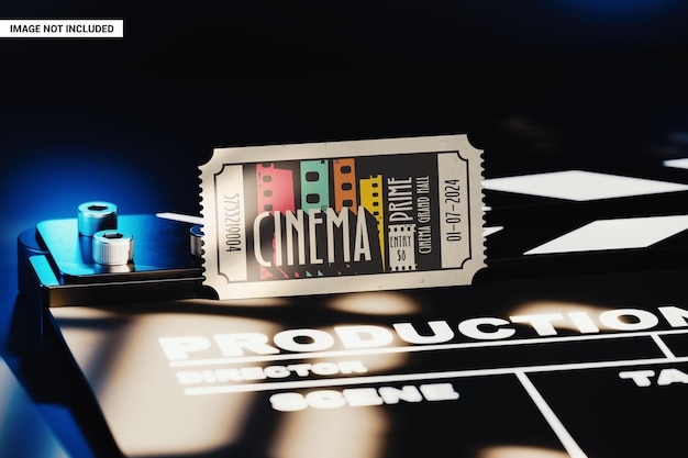 PSD cinema ticket mockup