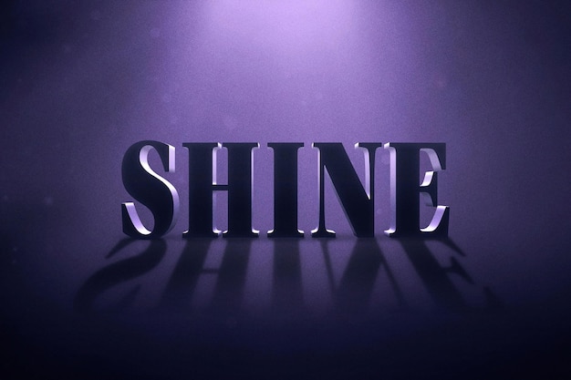 Cinematic shine shadow text effect