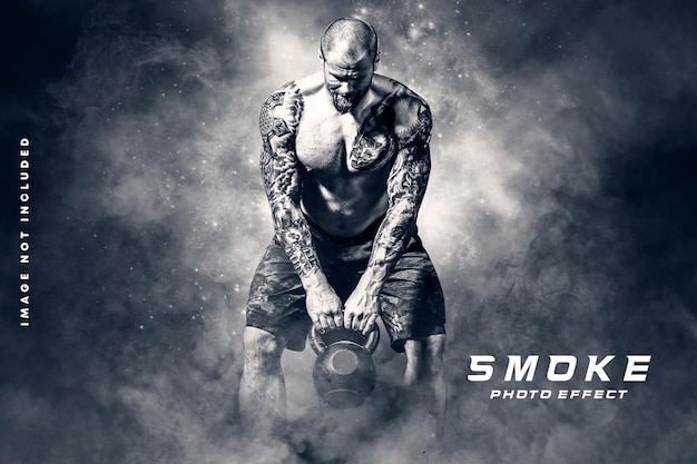 Cinematic smoke photo effect template