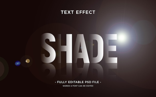 PSD cinematic text effect bright background