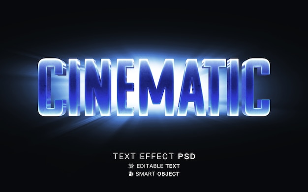 cinematic text effect design