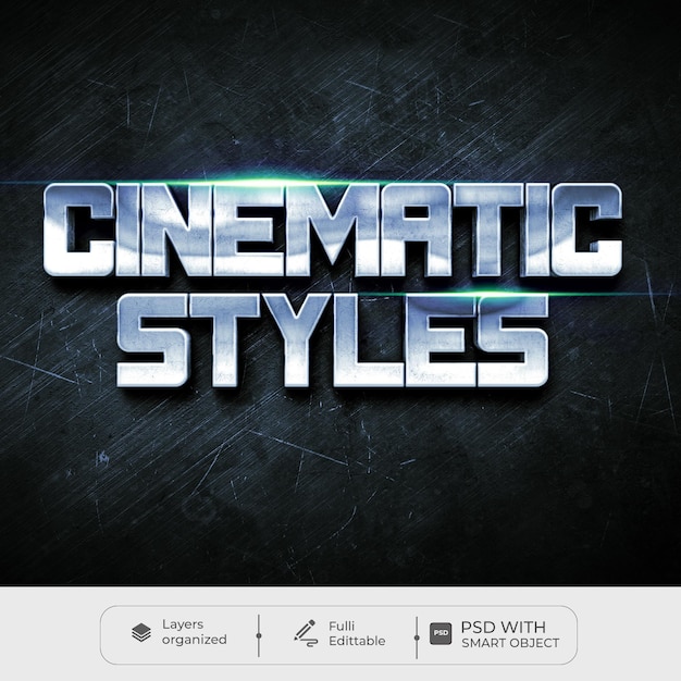 Cinematic title text effect  template