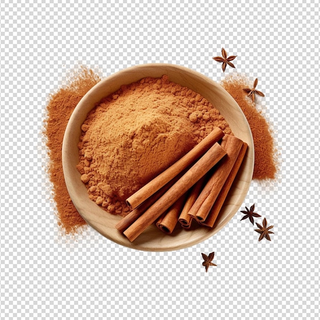 PSD cinnamon isolated on white background