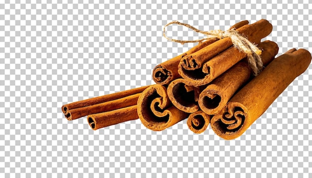 PSD cinnamon sticks geïsoleerd op een doorzichtige achtergrond