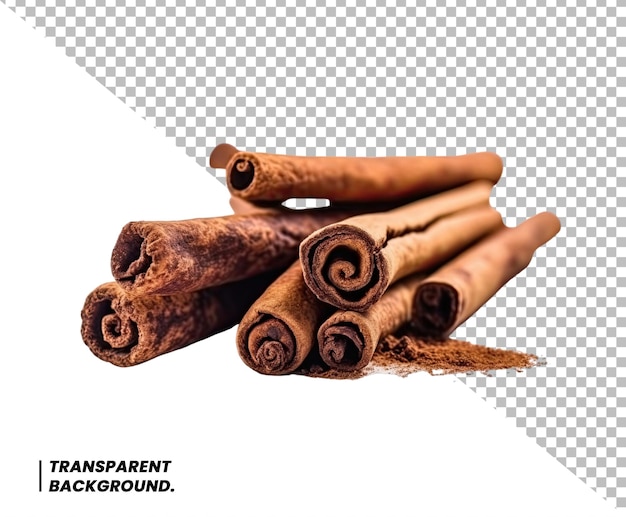 PSD cinnamon sticks isolated