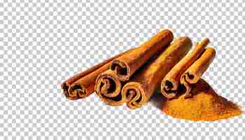 PSD cinnamon sticks izolowane na przezroczystej tle