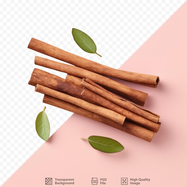 PSD cinnamon sticks on a transparent background.