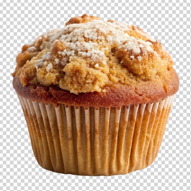 PSD a cinnamon streusel muffin on transparent background