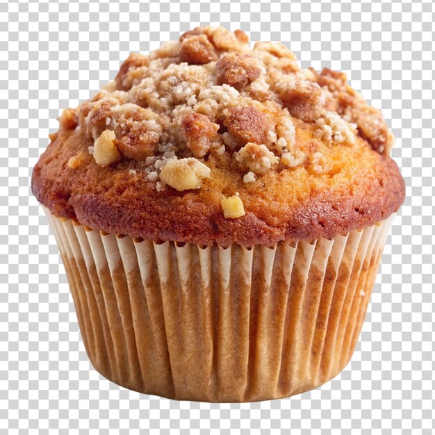 Cinnamon Streusel Nut Muffin Izolowany Na Przezroczystym Tle