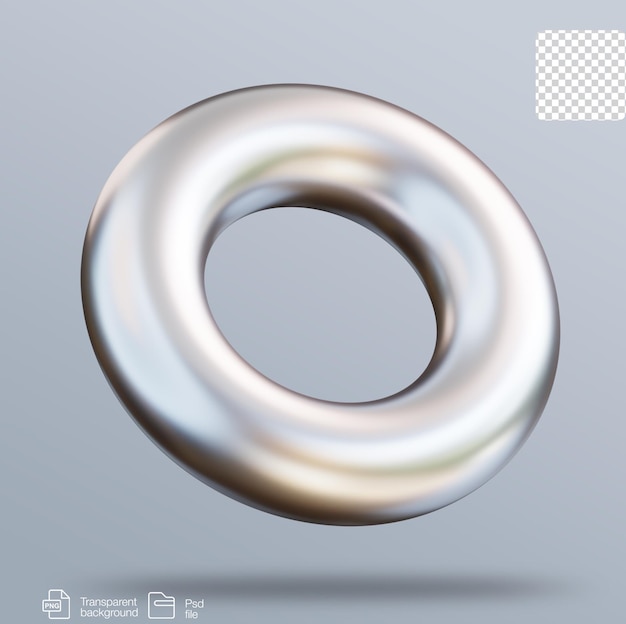 PSD circle 3d rendering shape