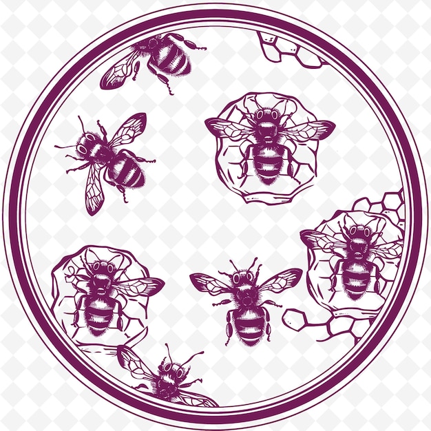 PSD a circle of bees and bees with a circle of bees on it