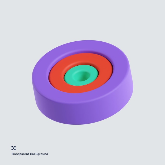 PSD circle chart 3d illustration