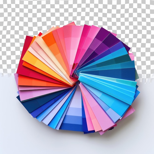 PSD un cerchio di materiale colorato con un circolo di colori colorati su di esso